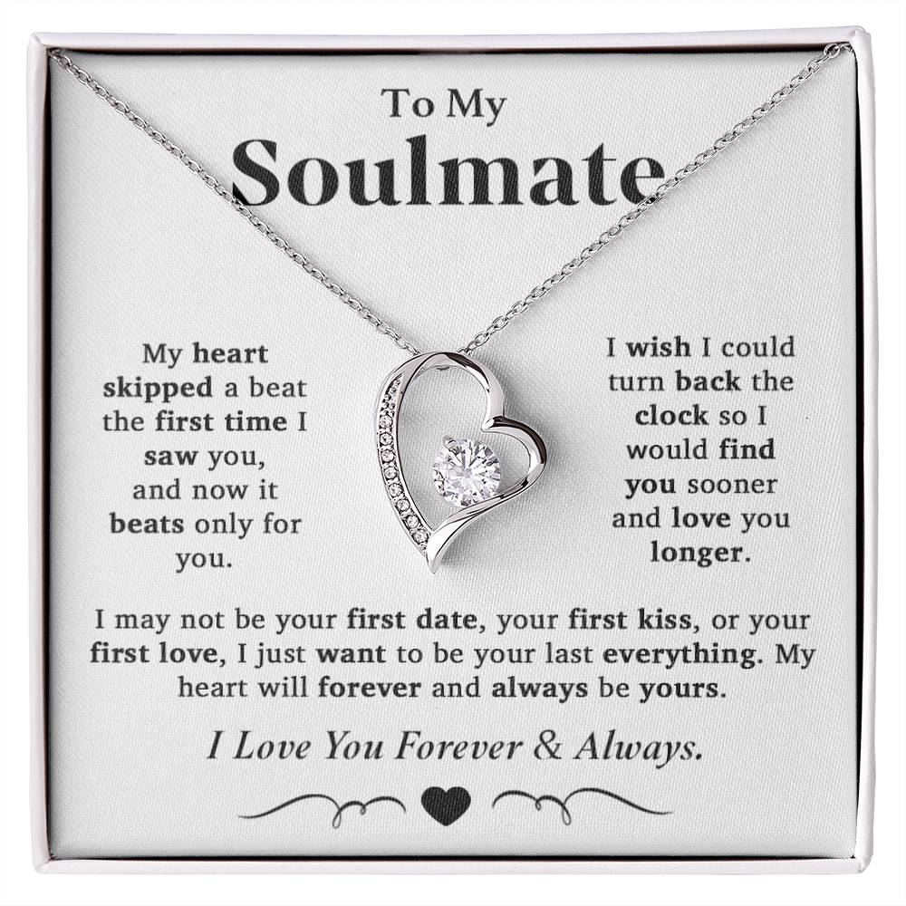 To My Soulmate Necklace, Valentine Gifts For Her, Gift For Girlfriend Wife
