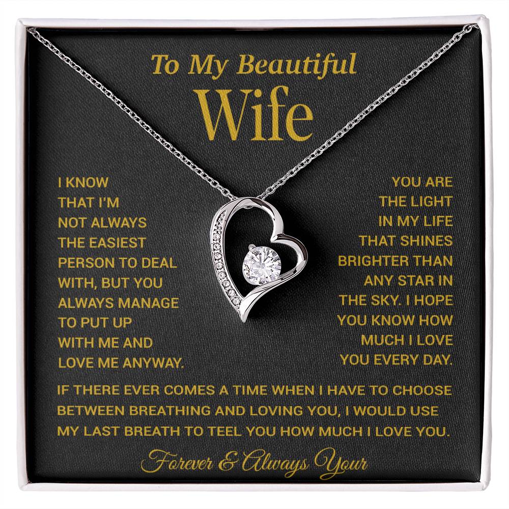 To My Wife Necklace, Gift For Wife, Anniversary Gift For Wife, Christmas Gift 28_11_Gold