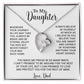 To My Daughter Necklace, Gift for Daughter from Dad, Father Daughter Necklace 3_6_White