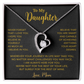 To My Daughter Necklace, Gift for Daughter from Mom, Mother Daughter Necklace 18_5_Gold