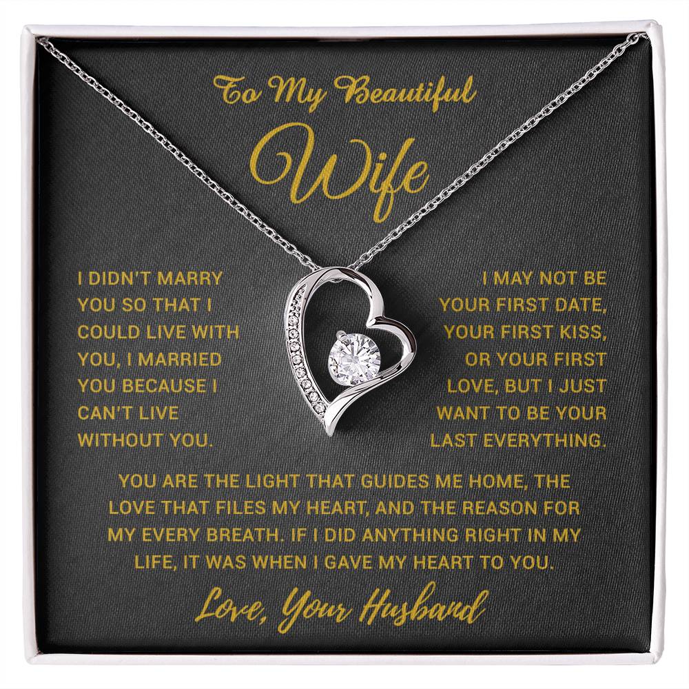 To My Wife Necklace, Gift For Wife, Anniversary Gift For Wife, Necklace For Wife 4_5_Gold
