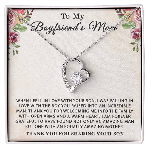 To My Boyfriend's Mom Necklace, For My Boyfriend's Mom, Birthday Gift