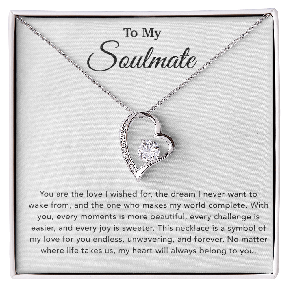 To My Soulmate Necklace, Gift For Soulmate, Anniversary Gift, Birthday Gift 20_5_White
