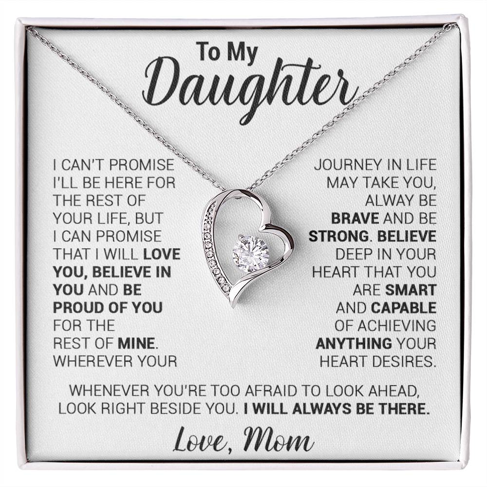 To My Daughter Necklace, Daughter Mother Necklace, Daughter Gift From Mom 21_8_White