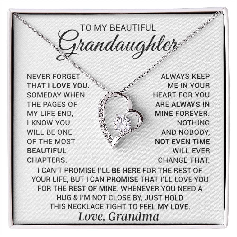 To My Granddaughter Necklace, Birthday Gift For Granddaughter, Birthday Gifts 12_8