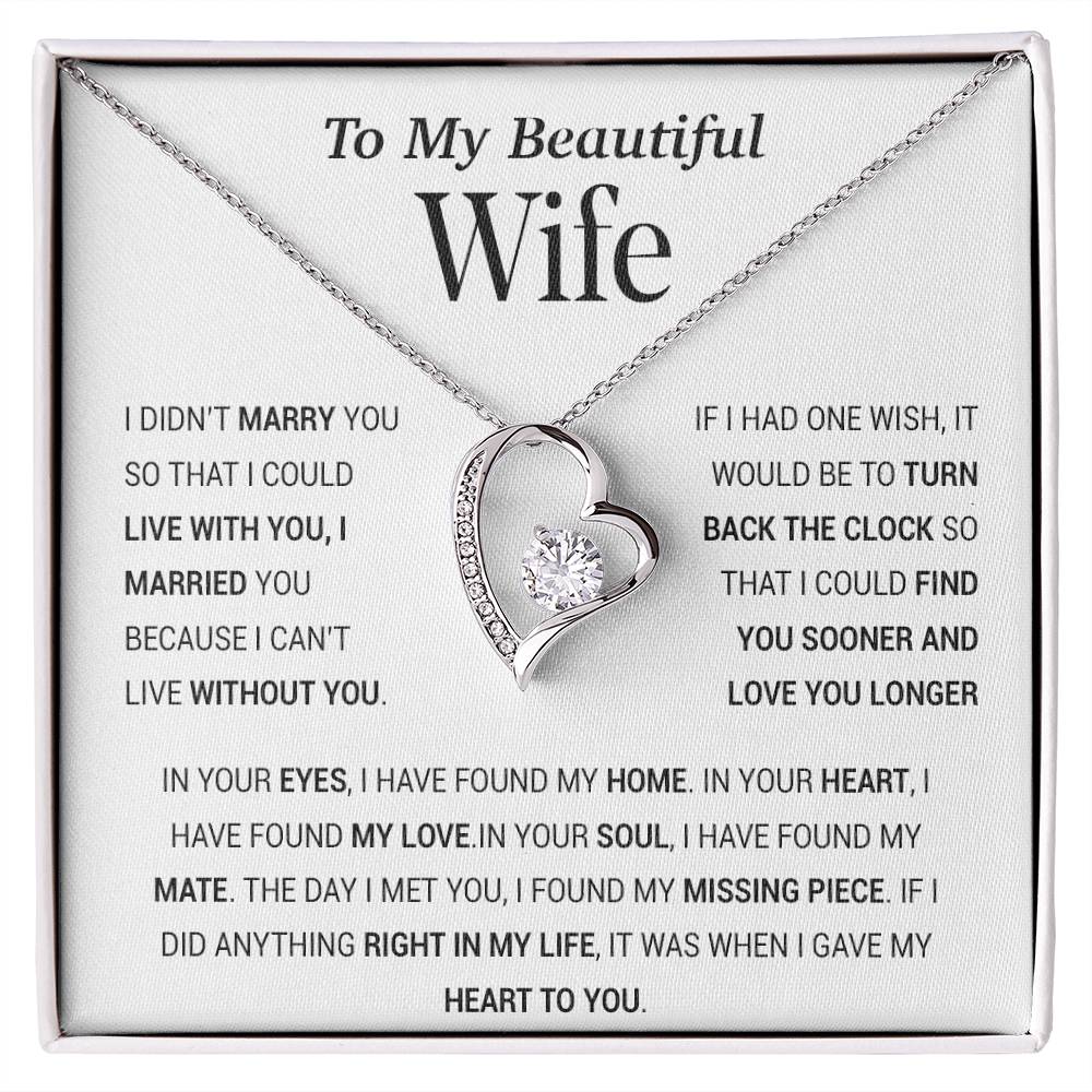 To My Wife Necklace, Gift For Wife, Anniversary Gift For Wife, Christmas Gift 27_11_Tim