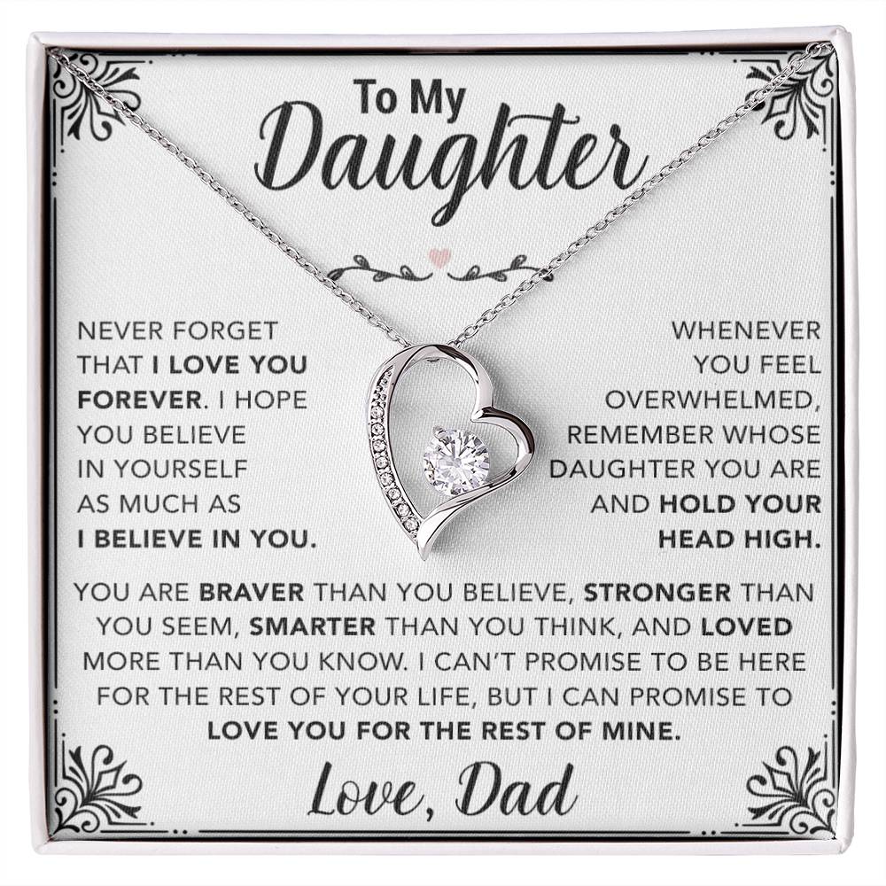 To My Daughter Necklace, Gift for Daughter from Dad, Father Daughter Necklace  30_11