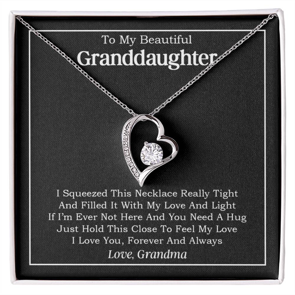 To My Granddaughter Love Grandma Heart Necklace Gift For Granddaughter Birthday 29_8