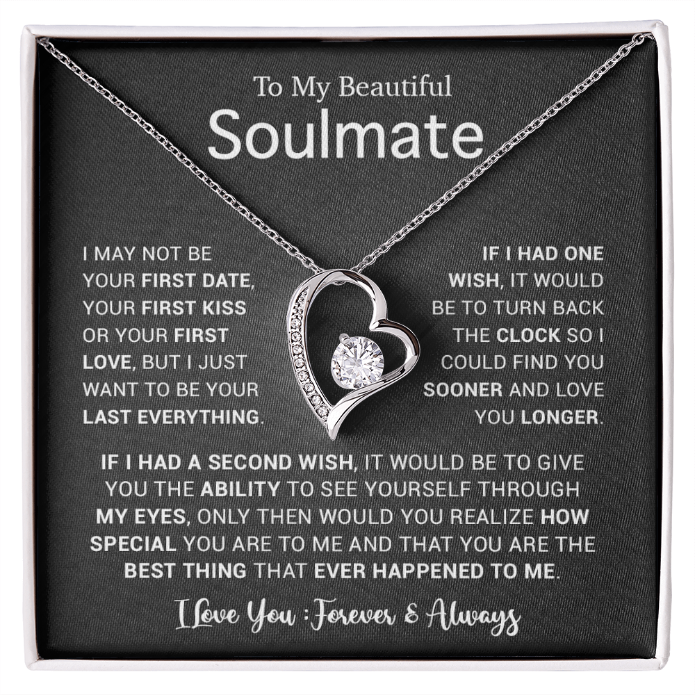 To My Soulmate Necklace, Gift For Soulmate, Anniversary Gift, Birthday Gift 5_5_Black
