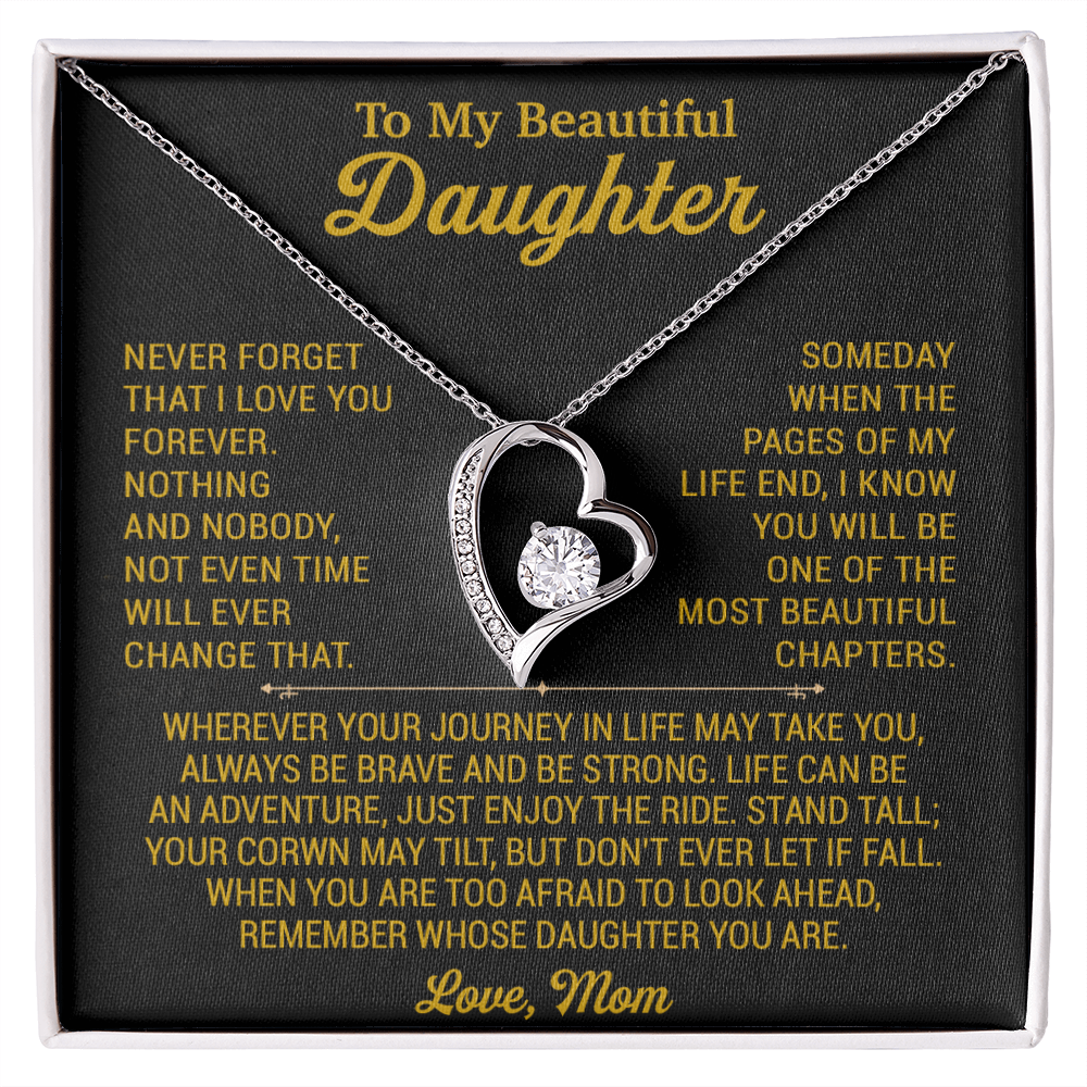 To My Daughter Necklace, Daughter Mother Necklace, Daughter Gift From Mom 17_8_Gold