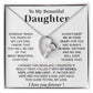 To My Beautiful Daughter Necklace, Gift for Daughter, Birthday Gift for Daughter