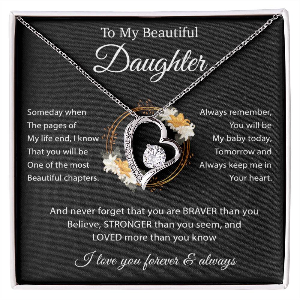 To My Daughter Necklace, Gift To Daughter, Daughter Gift, Christmas Gift Necklace