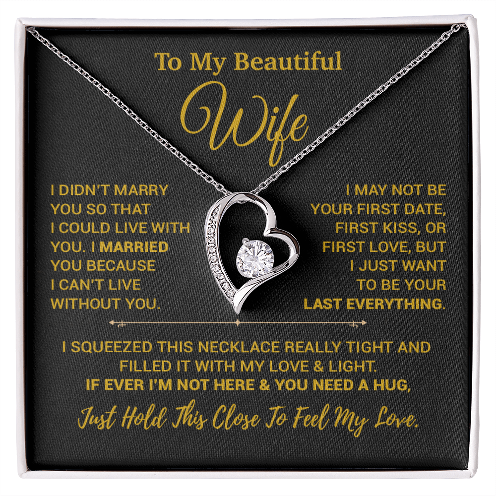 To My Wife Necklace, Christmas Gifts For Women, Anniversary Gift For Wife 7_9_Gold