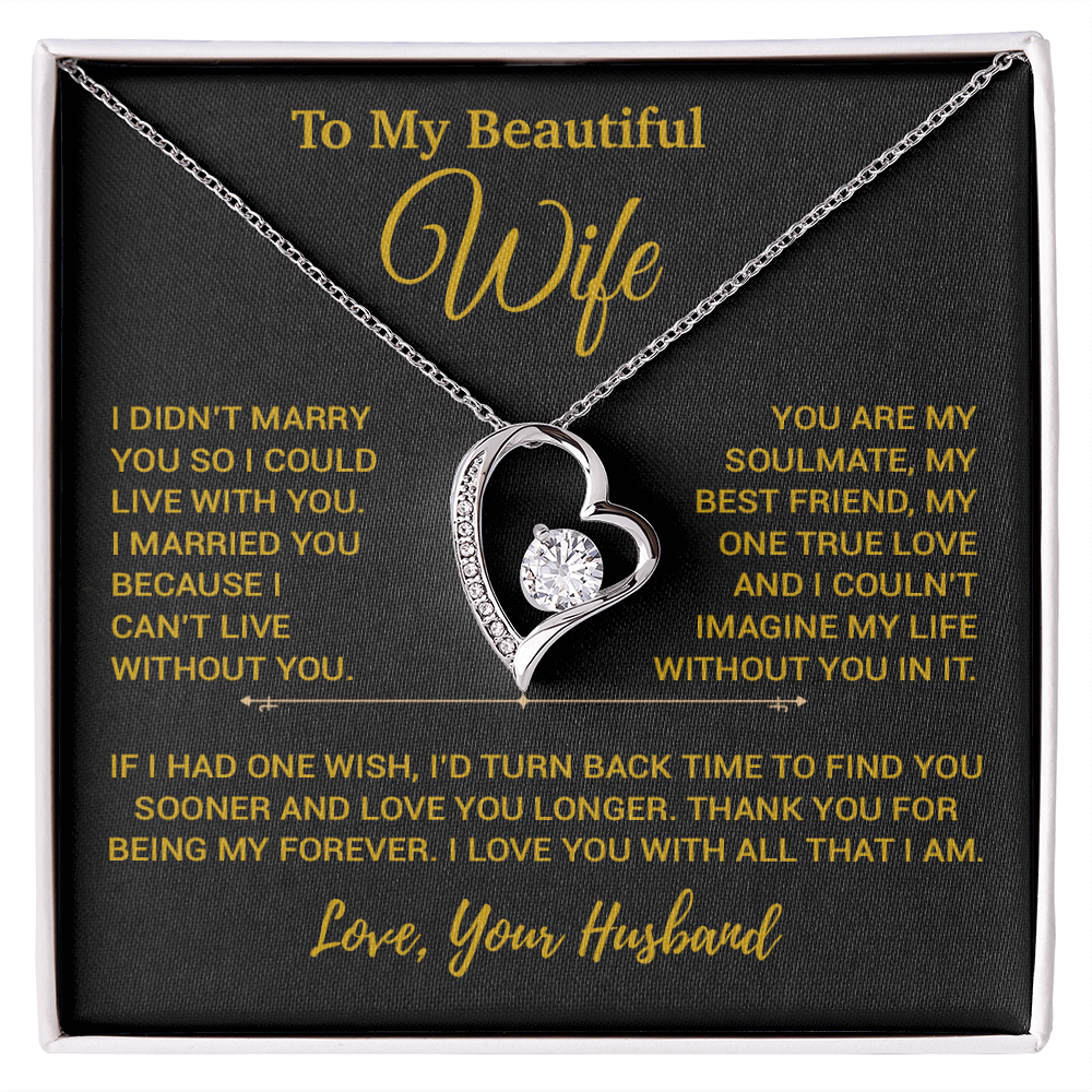 To My Wife Necklace, Christmas Gifts For Women, Anniversary Gift For Wife 22_12_Gold