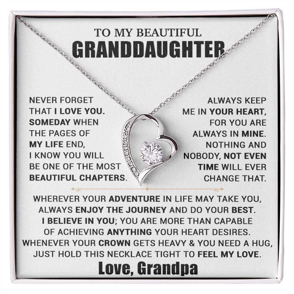 To My Granddaughter Necklace, Granddaughter Gift from Grandpa, Christmas Gift 10_10