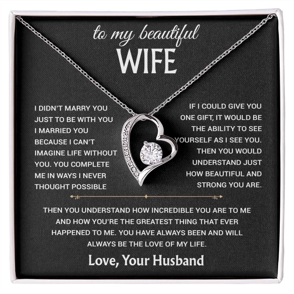 To My Wife Necklace, Christmas Gifts For Women, Anniversary Gift For Wife 14_12_Black