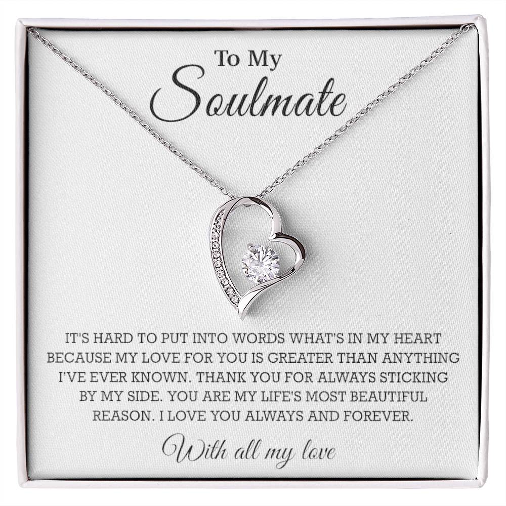 To My Soulmate Necklace, Valentine Gift For Her, Gift For Soulmate