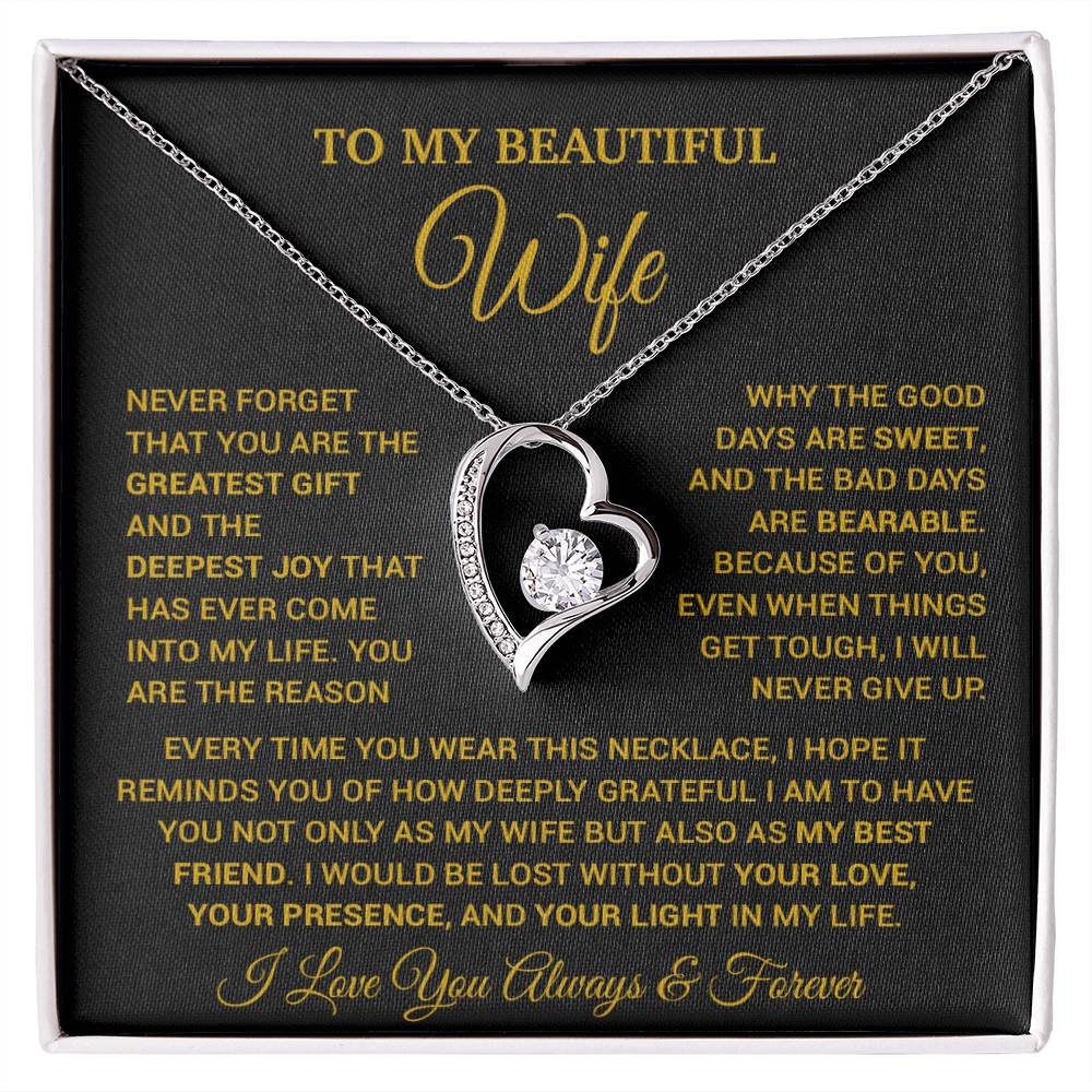 To My Wife Necklace, Christmas Gifts For Wife, Anniversary Cute Gift For Wife_16_9_Gold