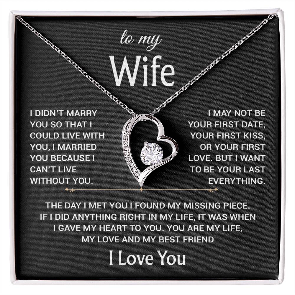 To My Wife Necklace, Christmas Gifts For Women, Anniversary Gift For Wife 16_12_Black