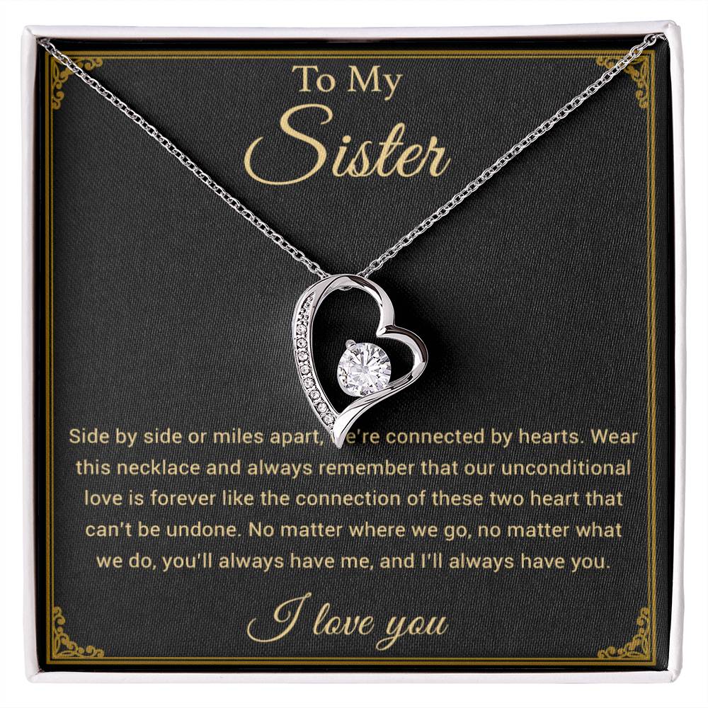 To My Sister Necklace, Brother to Sister, Birthday gift For Sister from Brother