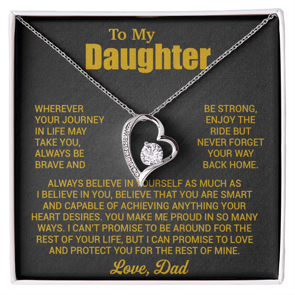 To My Daughter Necklace, Daughter Father Necklace, Daughter Gift From Dad 31_7_Gold