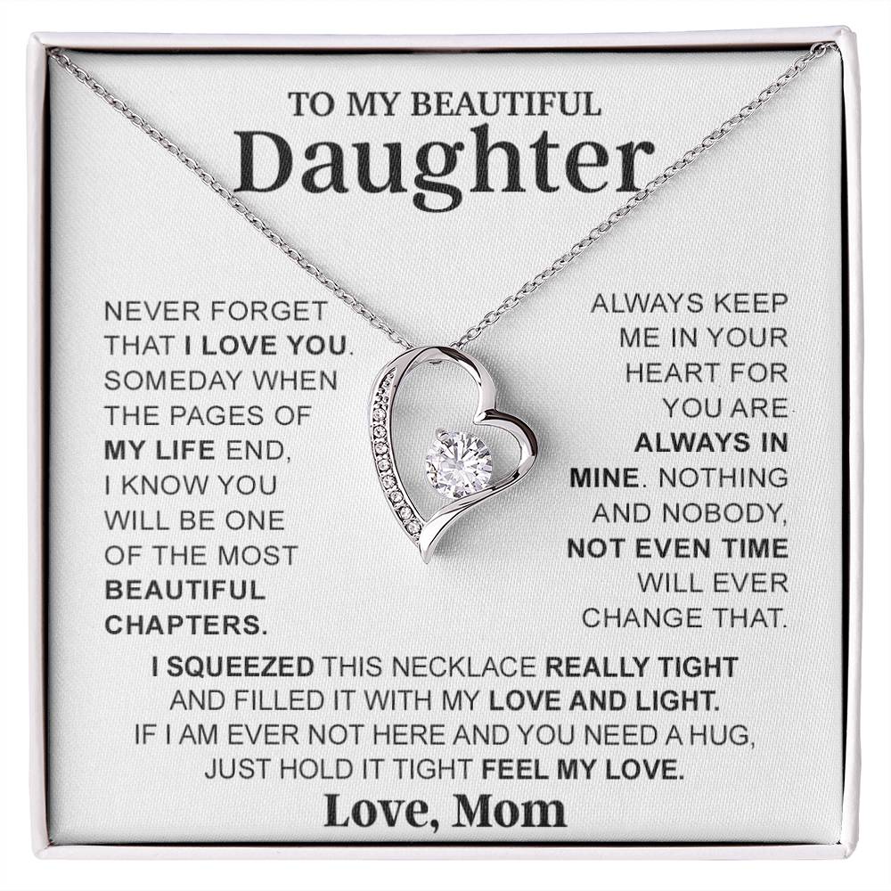 To My Daughter Necklace, Gift From Mom For Daughter, Gift Birthday, Christmas