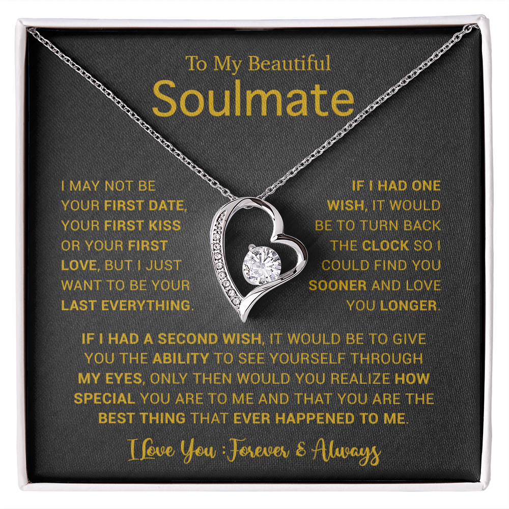 To My Soulmate Necklace, Gift For Soulmate, Anniversary Gift, Birthday Gift 5_5_Gold
