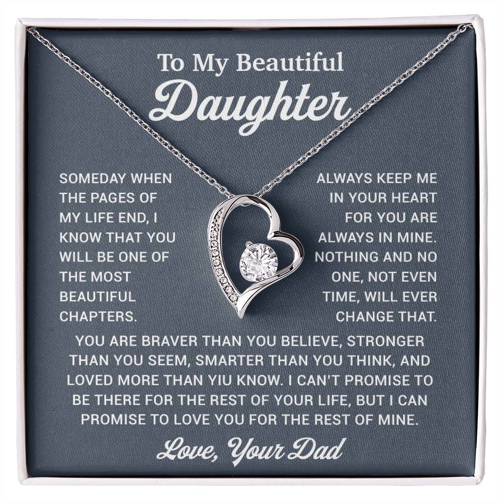 To My Daughter Necklace, Gift for Daughter from Dad, Father Daughter Necklace 9_12