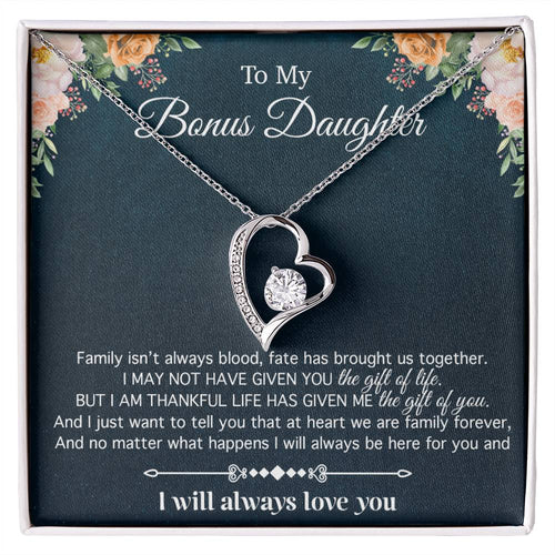 To My Bonus Daughter, Gift For Bonus Daughter Necklace, Step Daughter Necklace