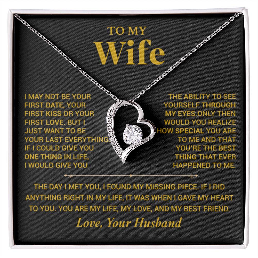 To My Wife Necklace, Christmas Gift For Wife, Christmas Gifts For Her, Wife Gift_ Orange