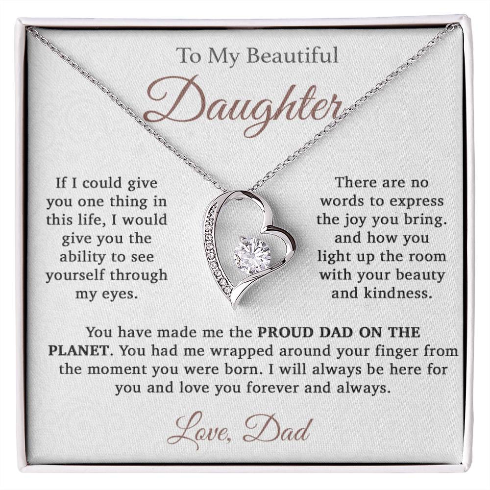 To My Daughter Necklace, Daughter Father Necklace, Daughter Gift From Dad333