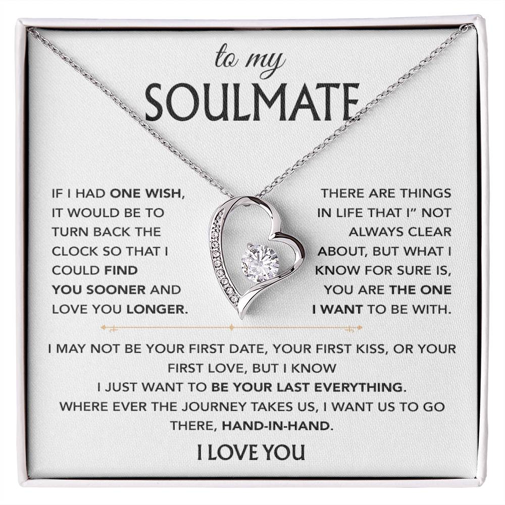 To My Soulmate Necklace Birthday, Anniversary,Valentine Gift for Wife,Girlfriend