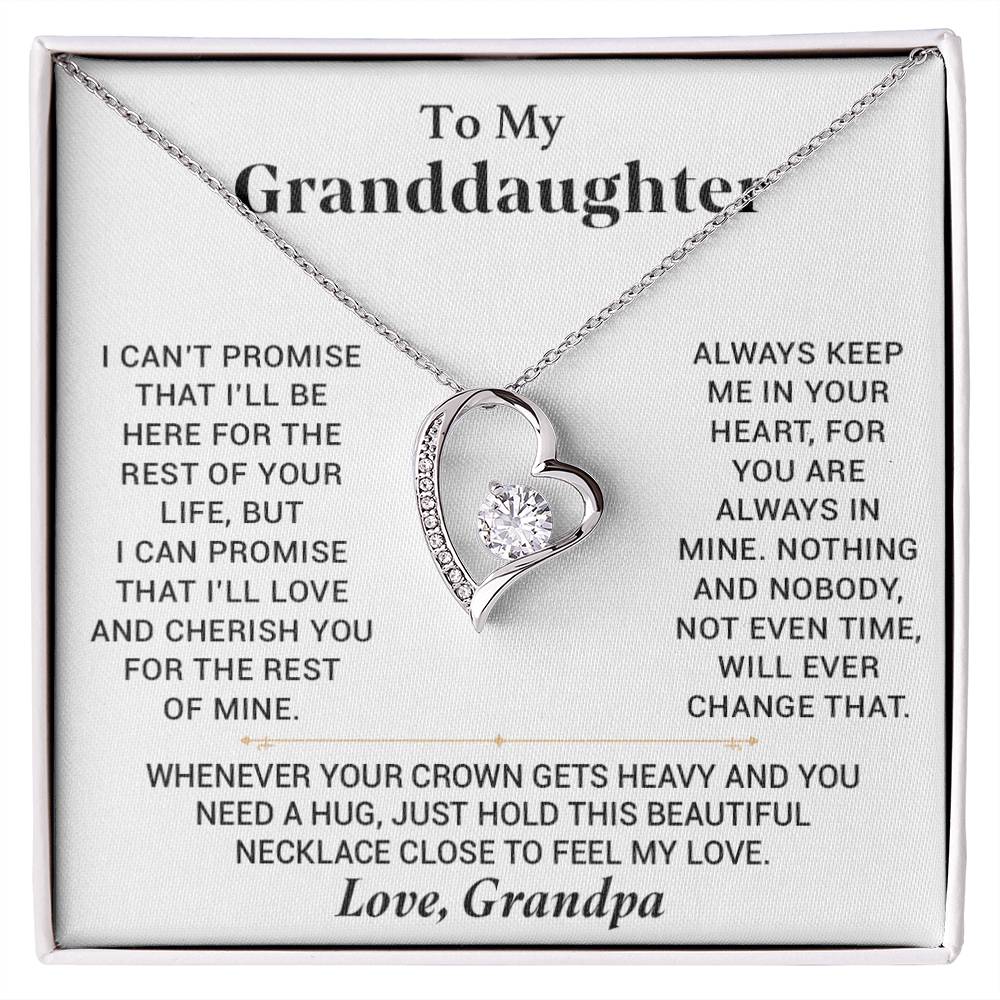 To My Granddaughter Necklace, Granddaughter Gift from Grandma, Gift from Grandpa_NEW