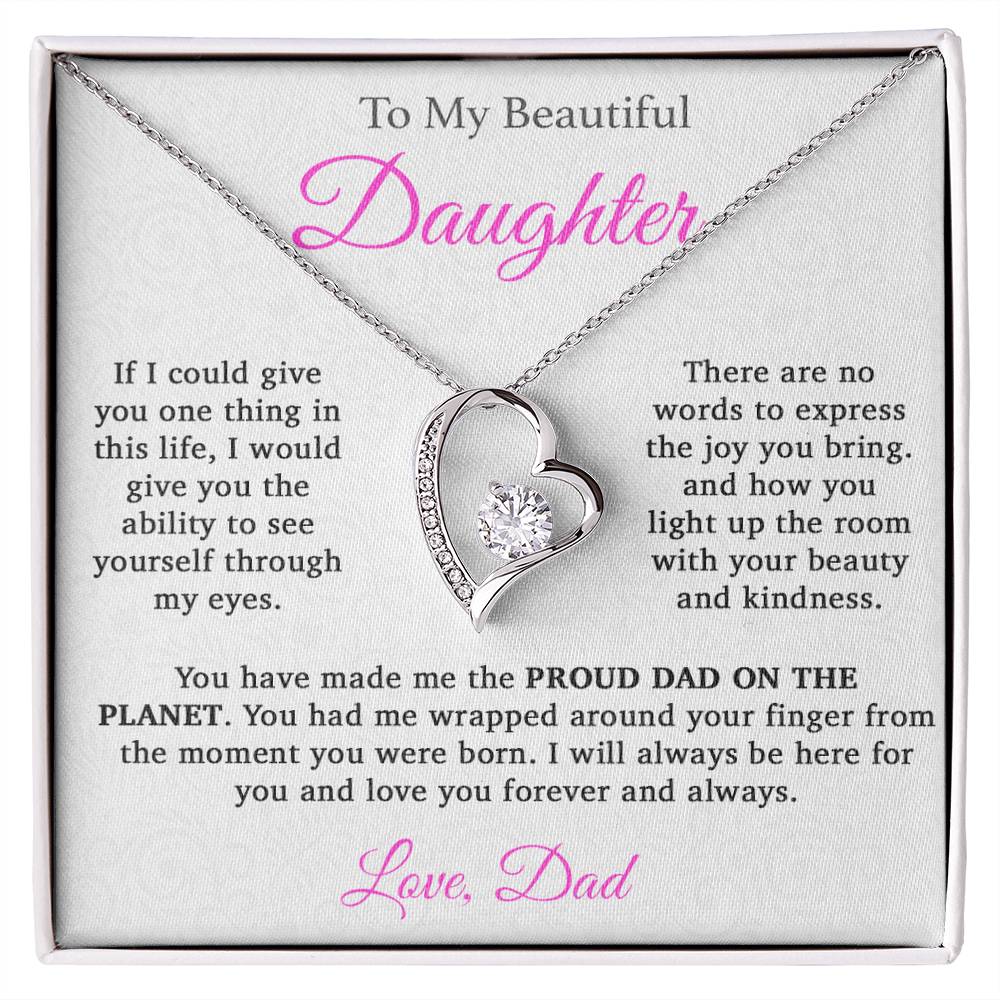 To My Daughter Necklace, Daughter Father Necklace, Daughter Gift From Dad333_Hong