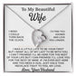 To My Beautiful Wife Necklace, Gift From Husband, Anniversary Gifts For Wife