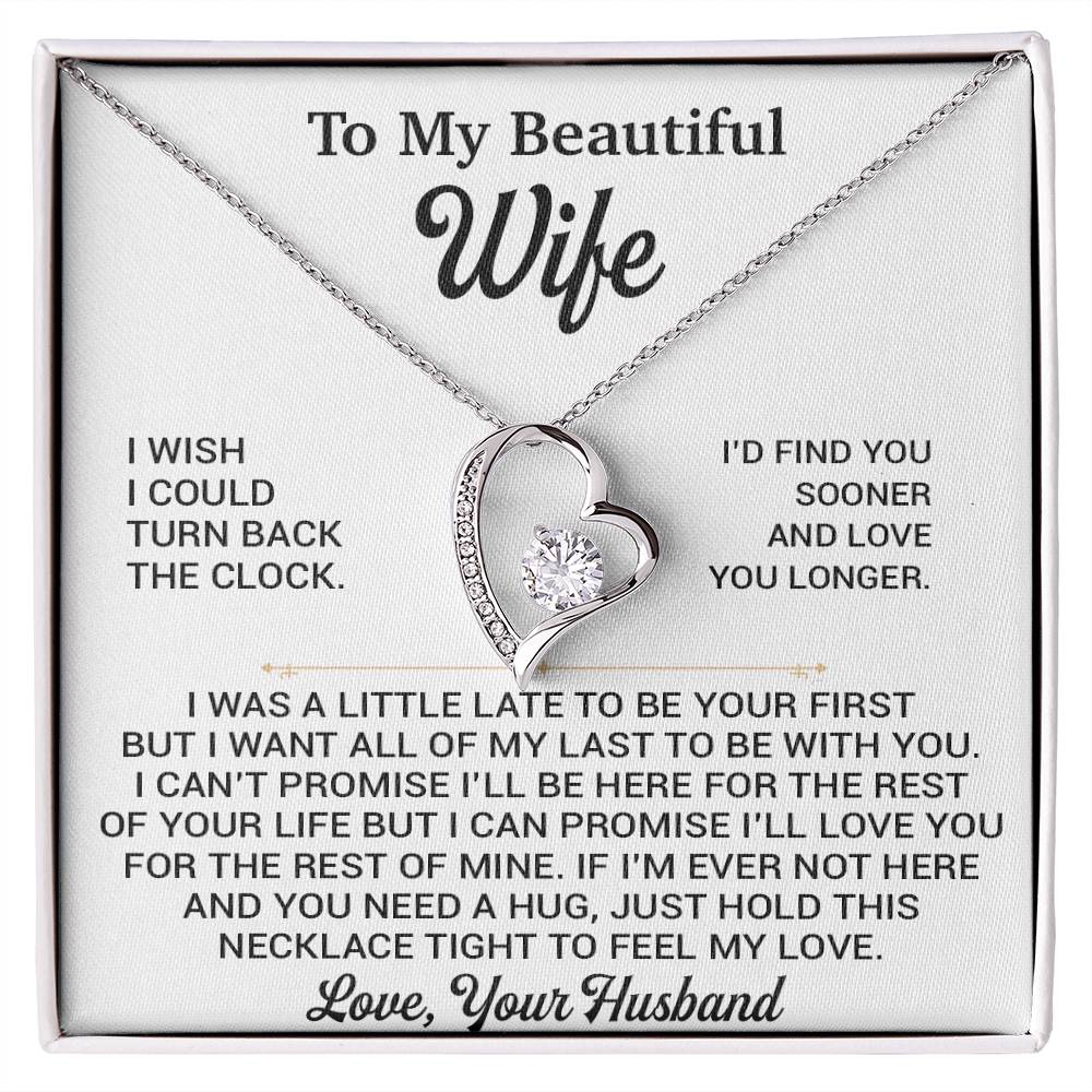 To My Beautiful Wife Necklace, Gift From Husband, Anniversary Gifts For Wife