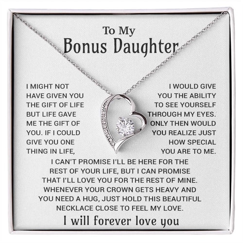 To My Bonus Daughter Necklace, Gift for Bonus Daughter, Step Daughter Birthday 23_11
