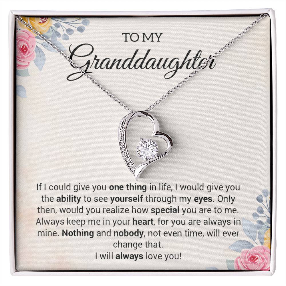 To My Granddaughter Necklace Gift, Granddaughter Jewelry From Grandma Birthday