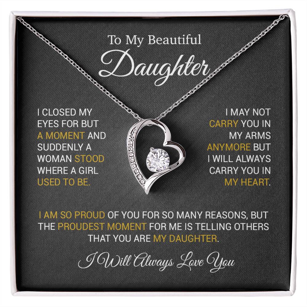 To My Daughter Necklace, Daughter Father Necklace, Daughter Gift From Dad 2_6_Black