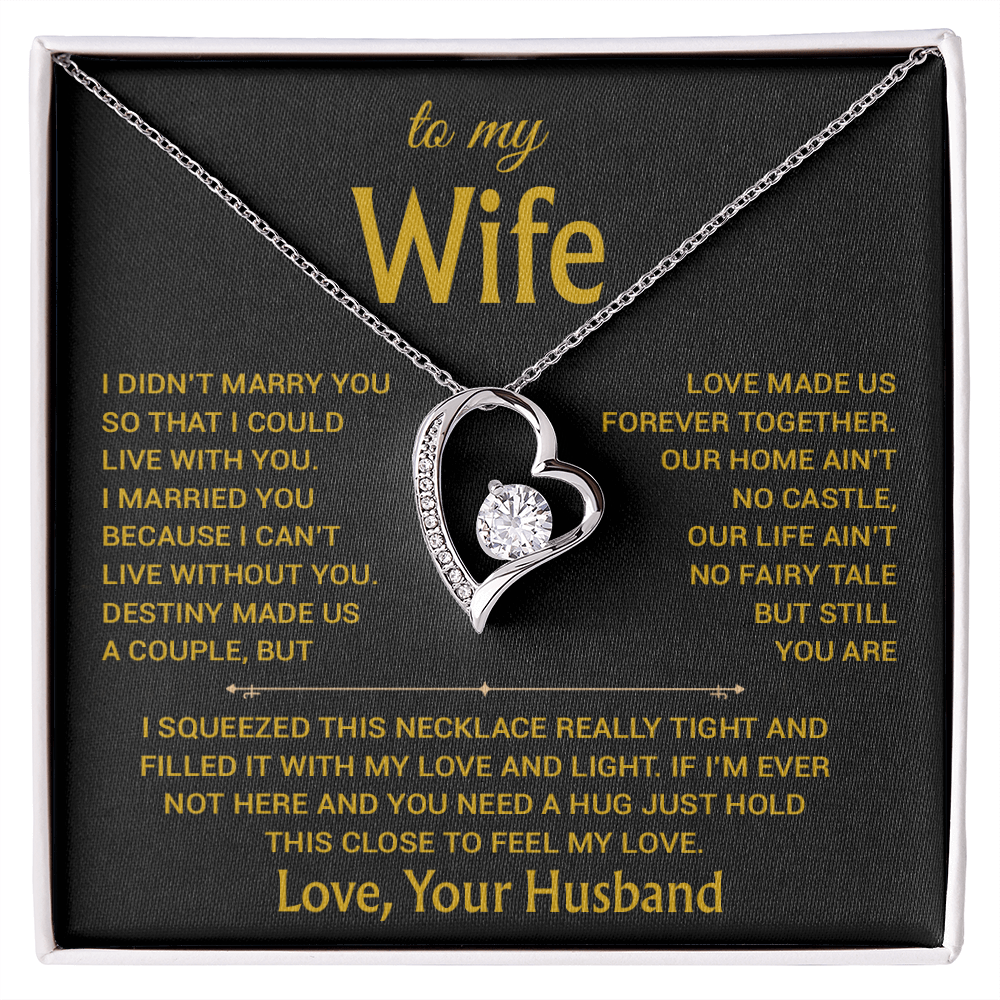 To My Wife Necklace, Christmas Gifts For Women, Anniversary Gift For Wife 17_12_Gold