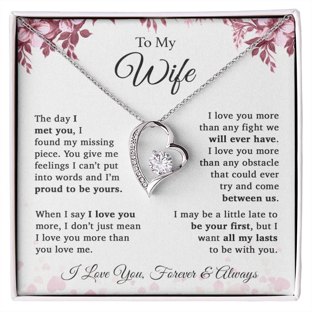 To My Wife Necklace, Gift For Wife, Wife Birthday Gift, Christmas Gift