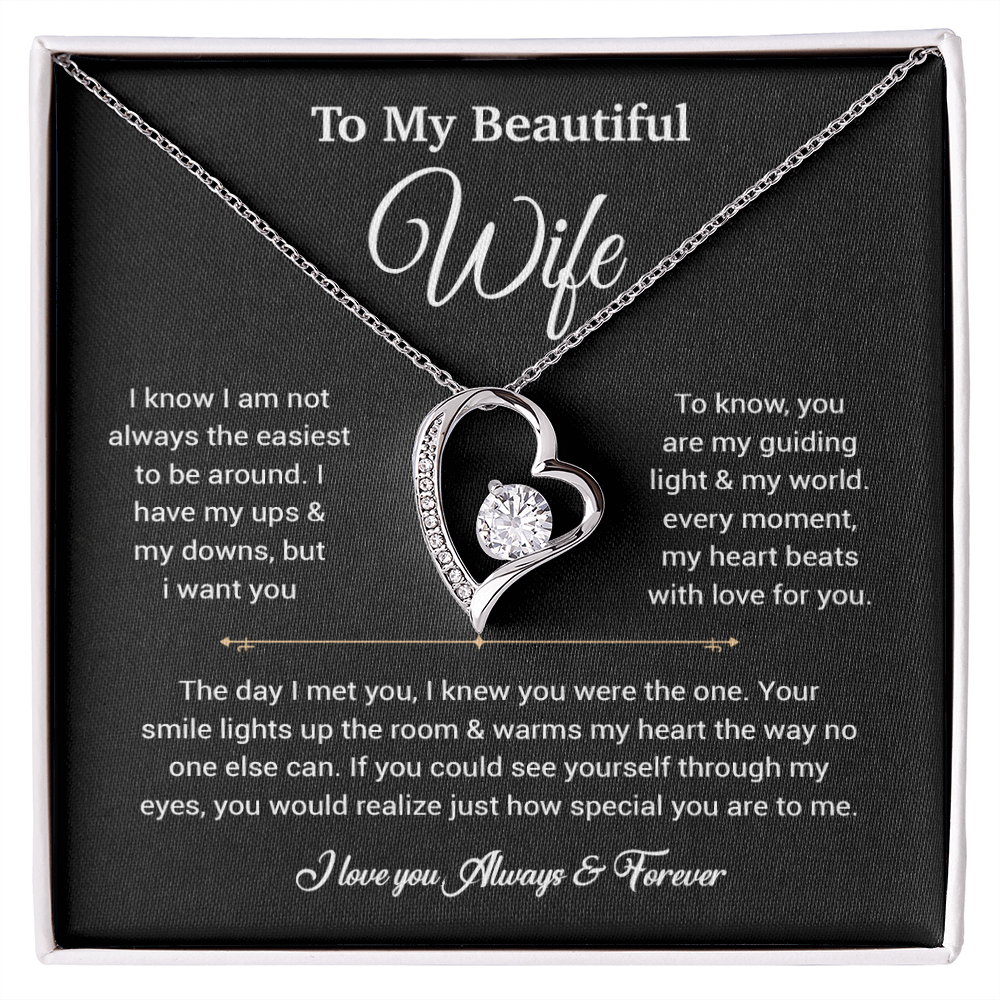 To My Wife Necklace, Gift For Wife, Anniversary Gift For Wife, Necklace For Wife 5_6_Black