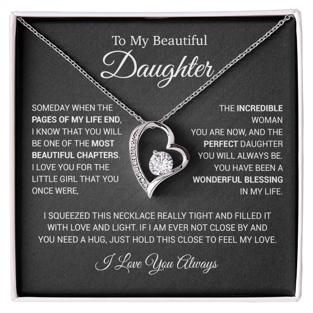 To My Daughter Necklace, Daughter Father Necklace, Daughter Gift From Dad 4_6_Black