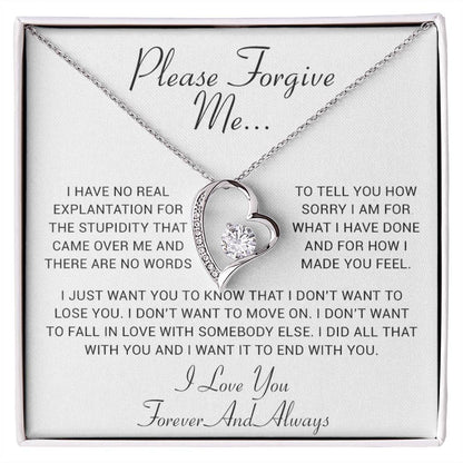 I'm Sorry Gift, Apology Gift, Sorry Poem, Forgiveness, Thinking of You Necklace