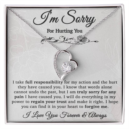 I'm Sorry Necklace Gifts, Apology Gifts For Her, Forgiveness Gift, Wife Gift