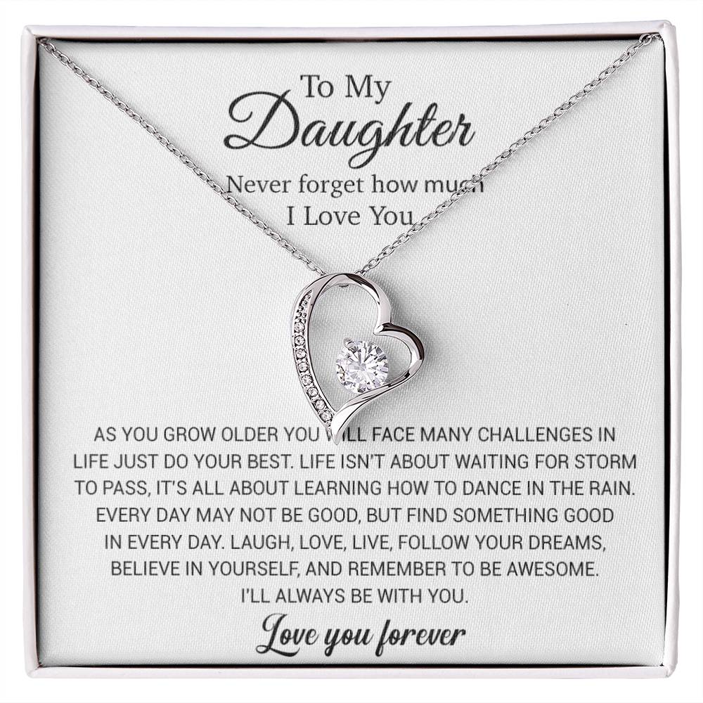 To My Daughter Necklace, Daughter Mother Necklace, Daughter Gift From Mom 29_11_White