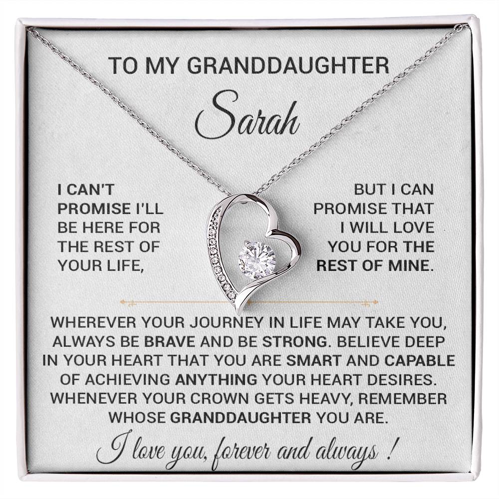 CustomTo My Granddaughter Necklace, Granddaughter Necklace, Granddaughter Gift From Grandma