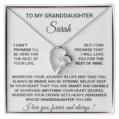 CustomTo My Granddaughter Necklace, Granddaughter Necklace, Granddaughter Gift From Grandma