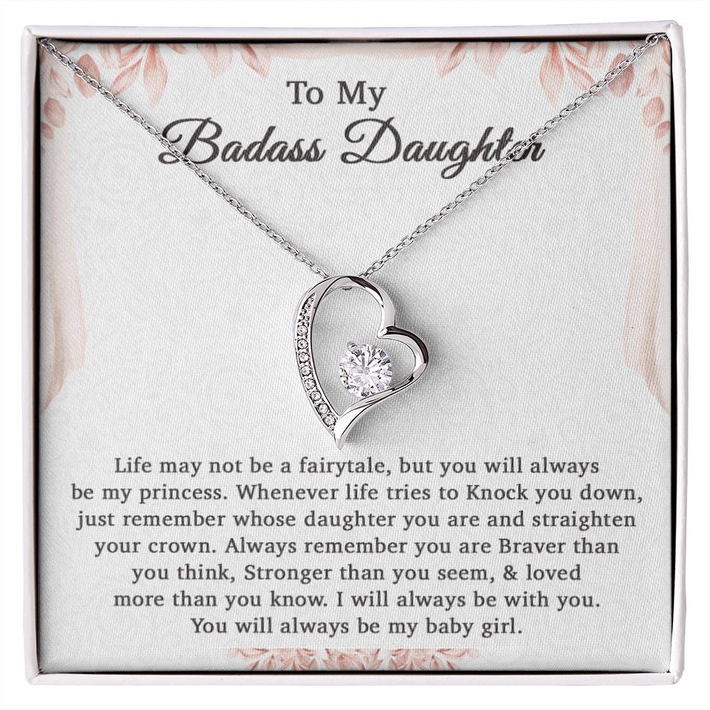 To My Badass Daughter Necklace From Mom, Badass Daughter Gift,  Badass Daughter Necklace