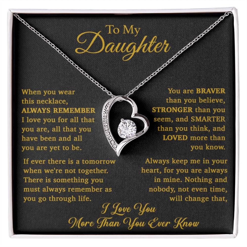 To My Daughter Necklace, Daughter Father Necklace, Daughter Gift From Dad, Mom 15_11_Or